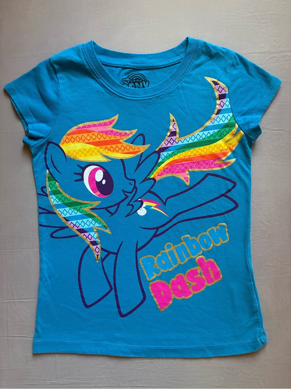 My Little Pony Rainbow Dash Bright Blue Short Sleeve Tee
